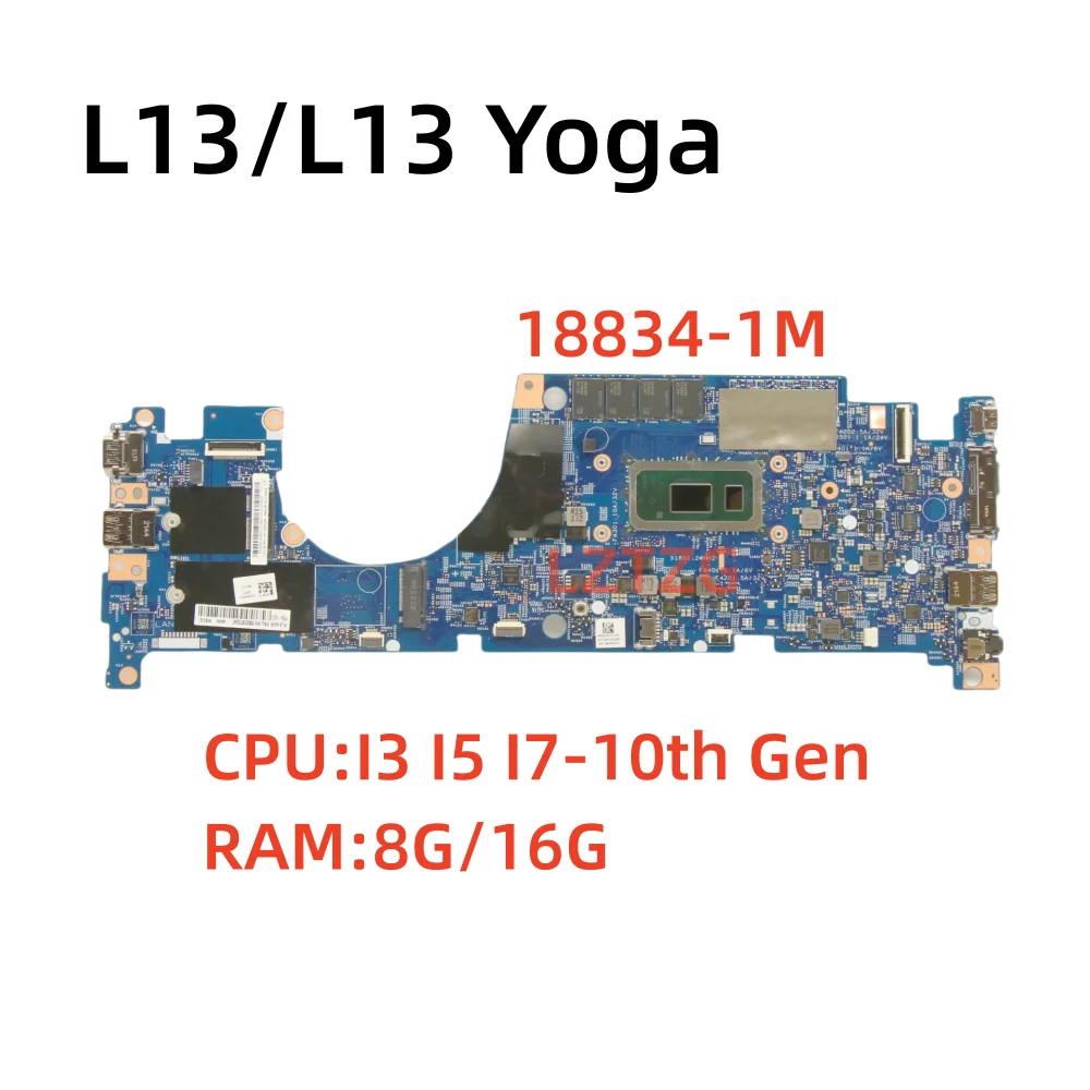 

188334-1M For Lenovo L13/ L13 Yoga Laptop Motherboard CPU I3 I5 I7-10th Gen 8G/16G RAM 5B20S72247 100% Tested OK