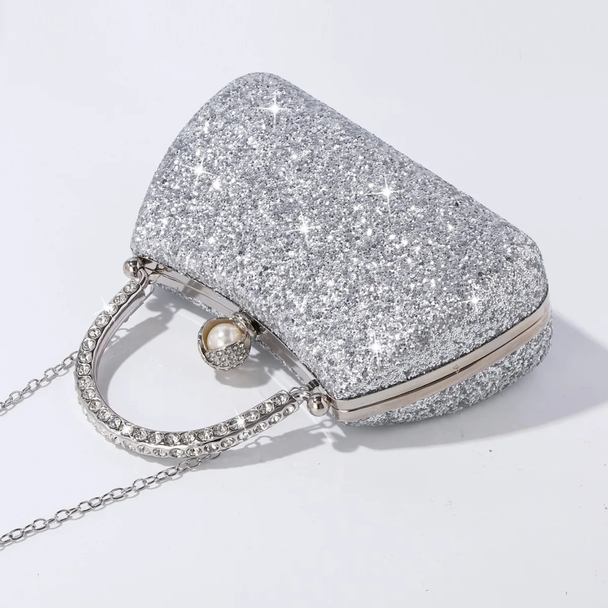 Premium Light Luxury Dinner Bag Crossbody One Shoulder Wind Shine Sequins Wave Full Diamond Tote Bag Carteras De Mujer De Bolsos