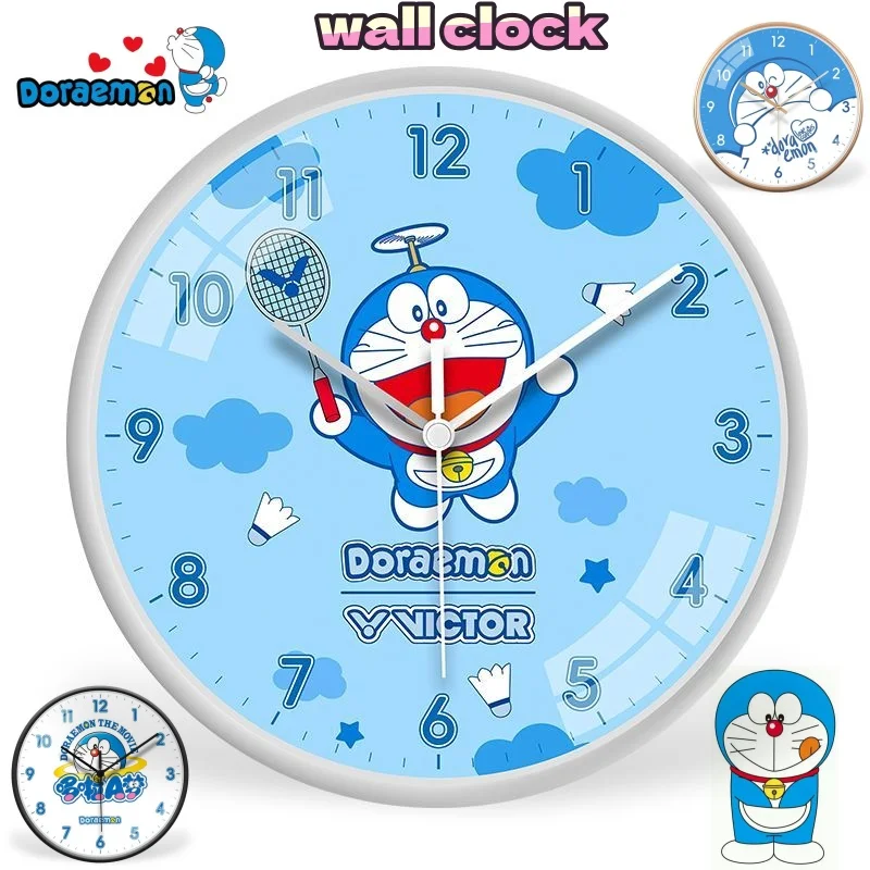 

Настенные часы Doraemon - милые, стильные, с мультяшным дизайном, персонализированные, простые кварцевые часы для дома, спальни, гостиной, идеальный подарок.