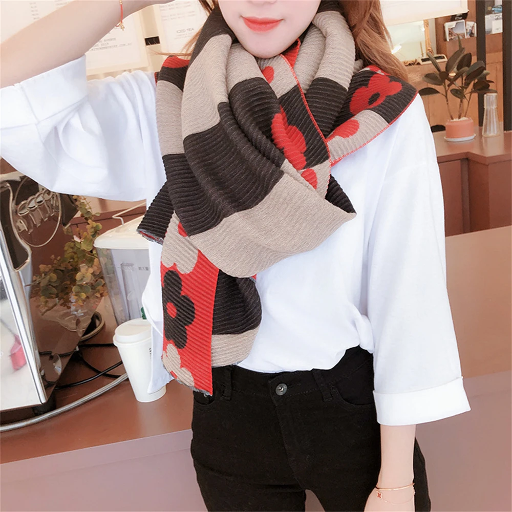 Imitation cashmere Korea fold the scarf scarf joker thickening warm scarf in the fall and winter of female XF002