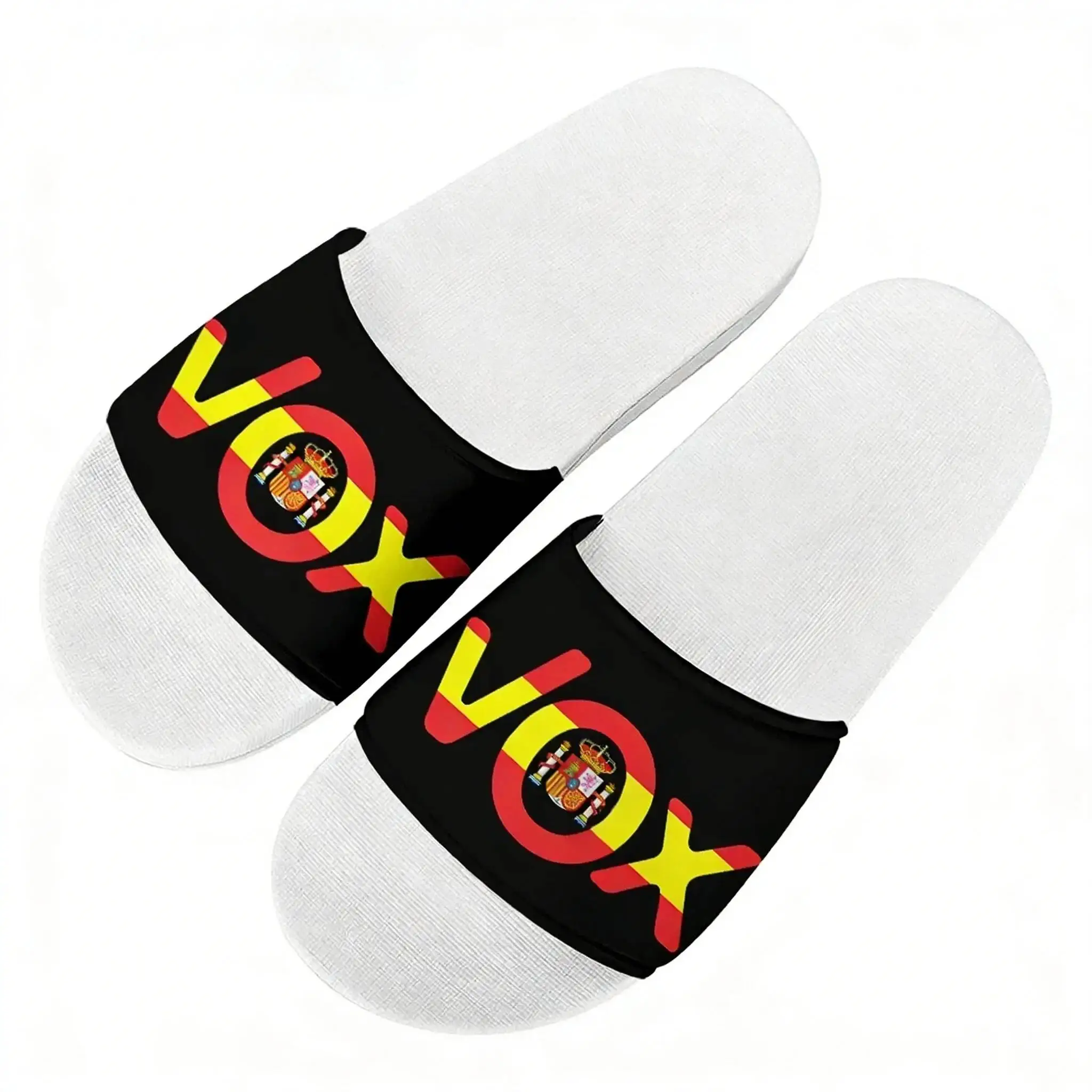 Spanish National Emblem Vox Slippers Home Water Shoes Fashion Mens Womens Beach Pool Sandals High Quality Custom Summer Slipper