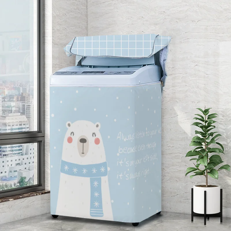 Waterproof Top Loading Washing Machine Cover, Portable Dryer, Protective Outdoor Cabinet, Colored Floor Drain Organizer