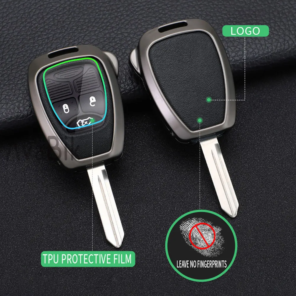 

Zinc Alloy Car Remote Key Case Cover Shell for JEEP Straight Key Set Chrysler Wrangler Free Passenger Guide Car Bag Buckle Case