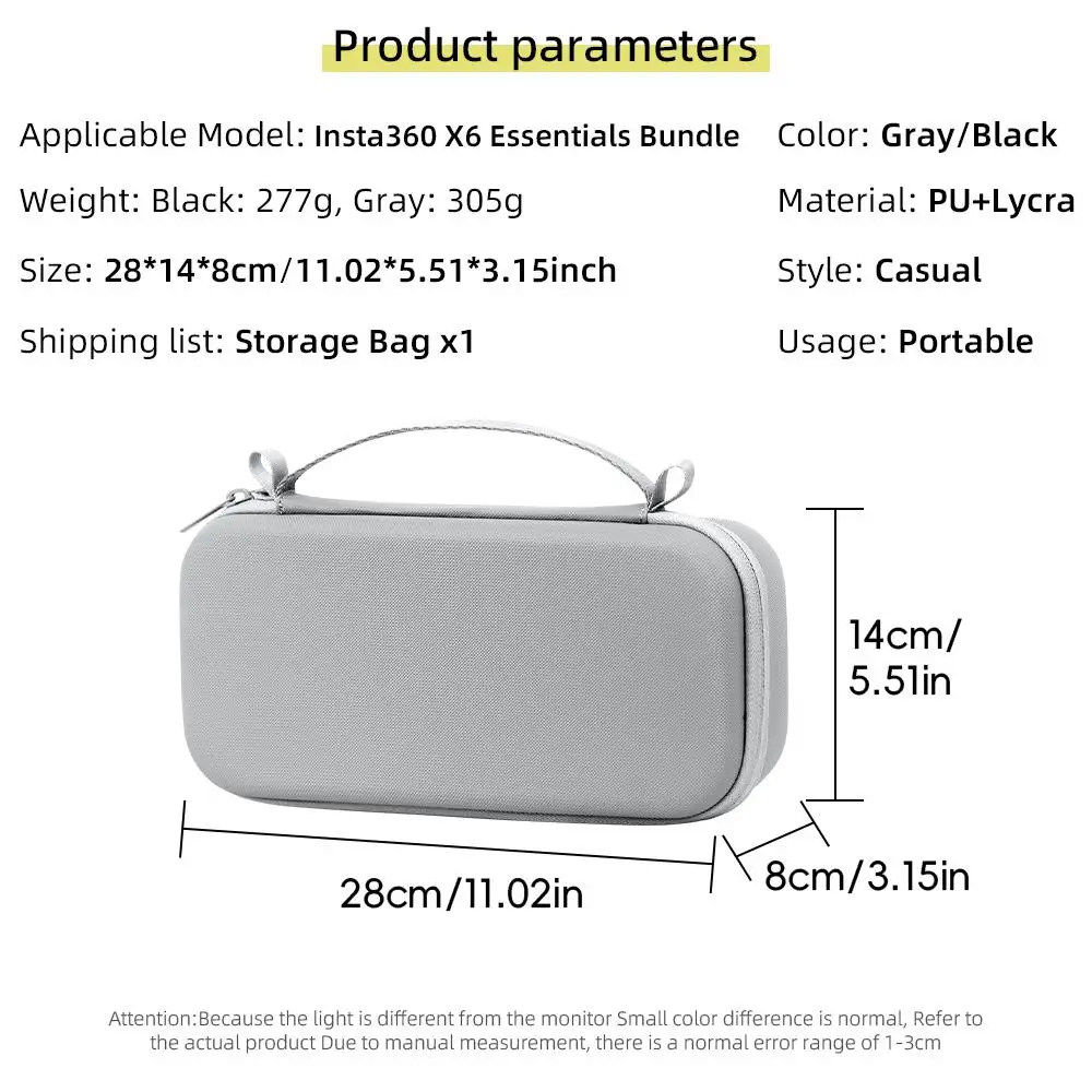 Wasserdichte Tragetasche zur Aufbewahrung für die Insta360 X6, tragbare Schultertasche, robuste Schutzhülle, Kamerazubehör. – Detail 26
