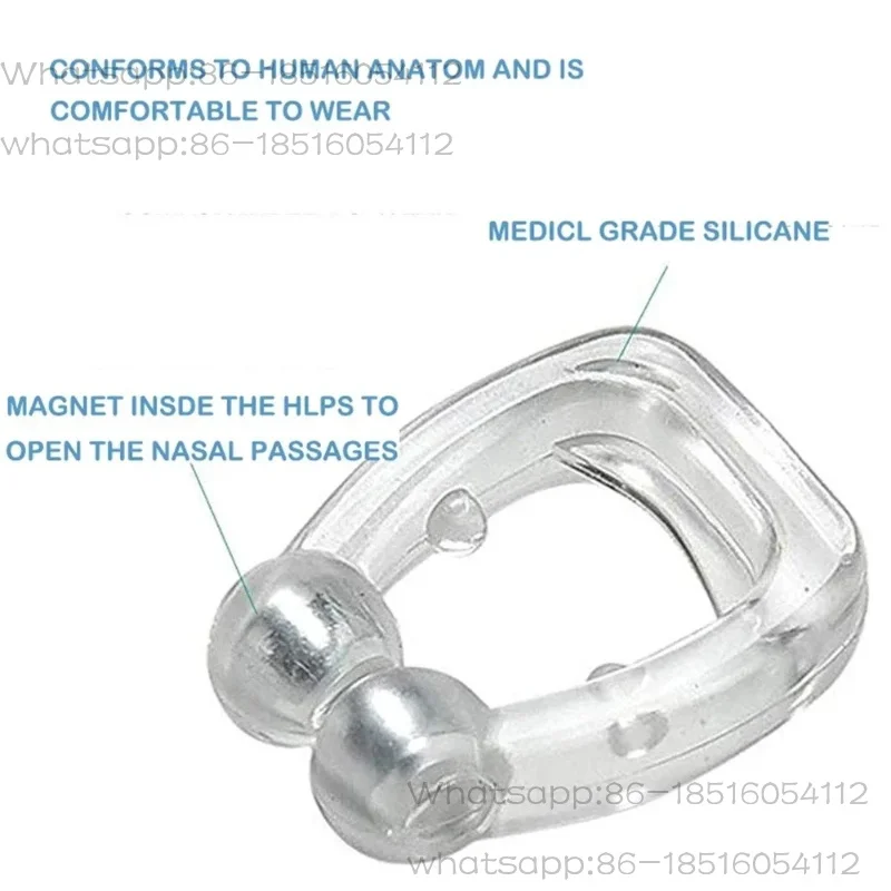 Magnetic Anti Snore Device Stop Snoring Nose Clip Easy Breathe Improve Sleeping Aid Apnea Guard Night Device With Case 1/2/4PCS
