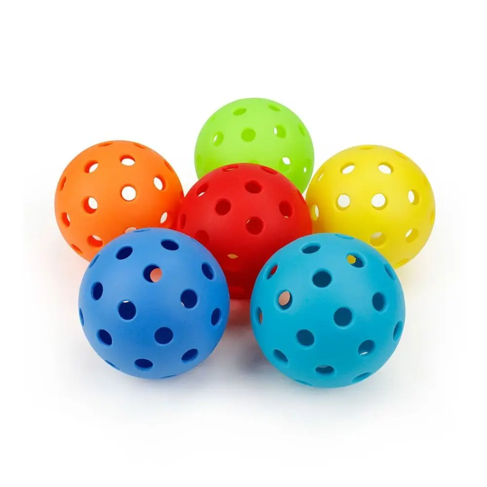 High Visibility Outdoor Pickleball Balls Good Performance Competition 74mm Pickleball Colorful Training 40 Holes Pickleball