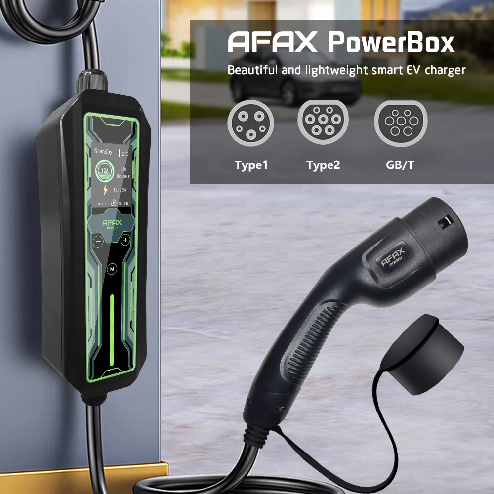 Hot Sale 7KW Portable EV charging type1 Variable Power Wall-mounted AC Wallbox