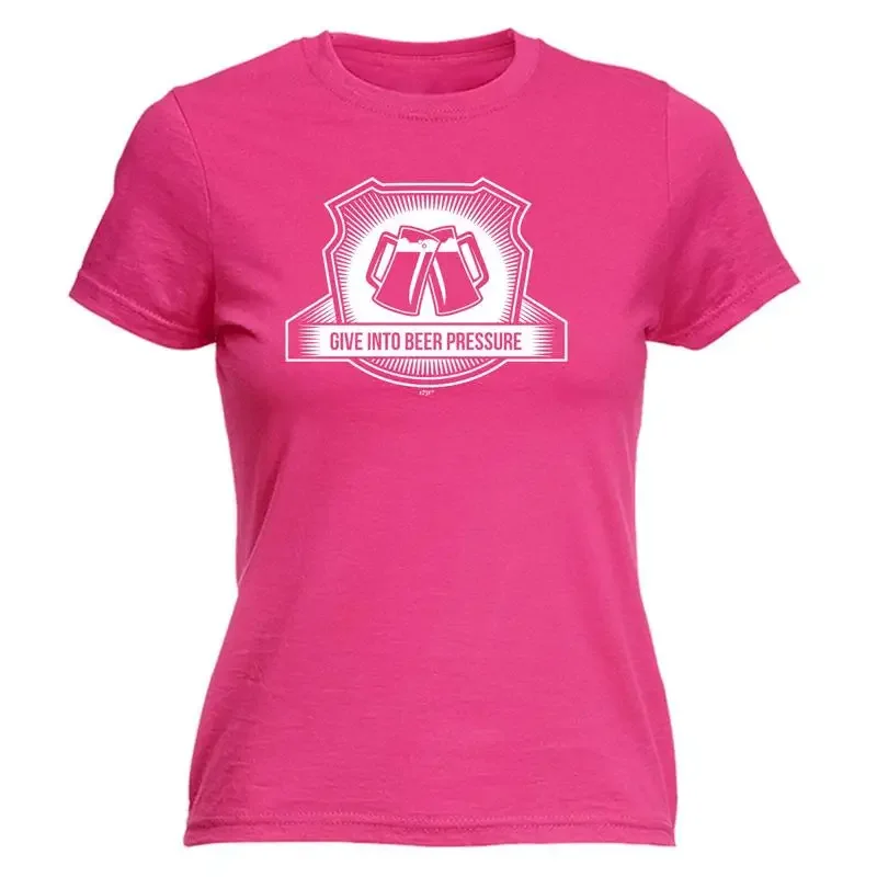 Give In To Beer Pressure Womens T Shirt Funny Novelty Gift