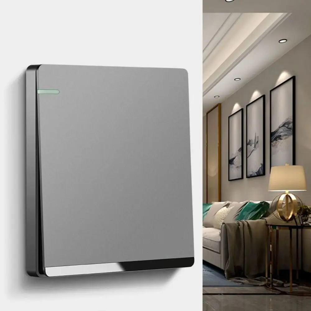 

New Grey Wall Switches 1Way Button Durable 1/2/3/4 Gang Household Home Accessories Wall Light Switch Panel