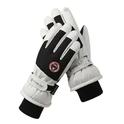 Guantes de esquí impermeables a prueba de viento para ciclismo, Guantes Térmicos para pantalla táctil, mantenerse caliente conectado en invierno