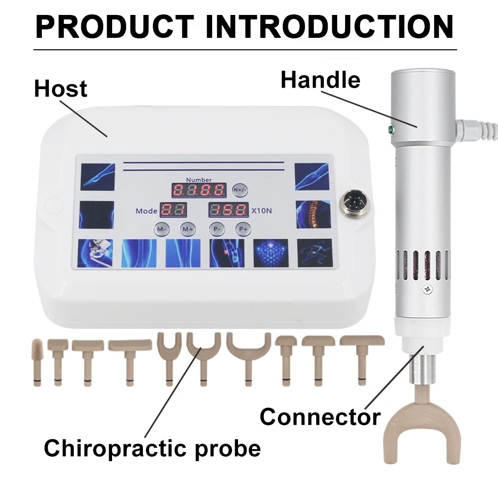 Electric Chiropractic Adjusting Tool Activation Therapy Spine Correction 1800N Chiropractic Gun Spinal Adjustment Instrument