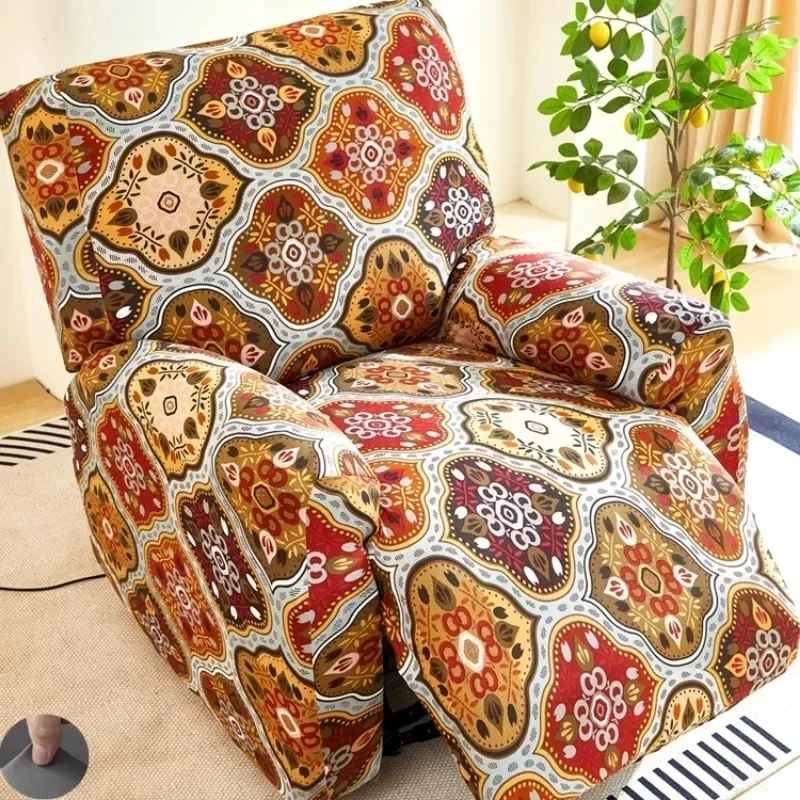 Nordic 4pcs/set Flowers Recliner Sofa Covers Lazy Boy Elastic Sofa Protector Case Relax Armchair Cover Lounge Pets Anti-Scratch