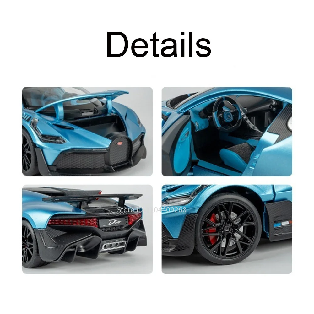 스케일 1:18 발키리 디보 750S 스포츠카 모델 장난감 휠 스티어링 메탈 다이캐스트 아크릴 박스 자동차 모델 수집품