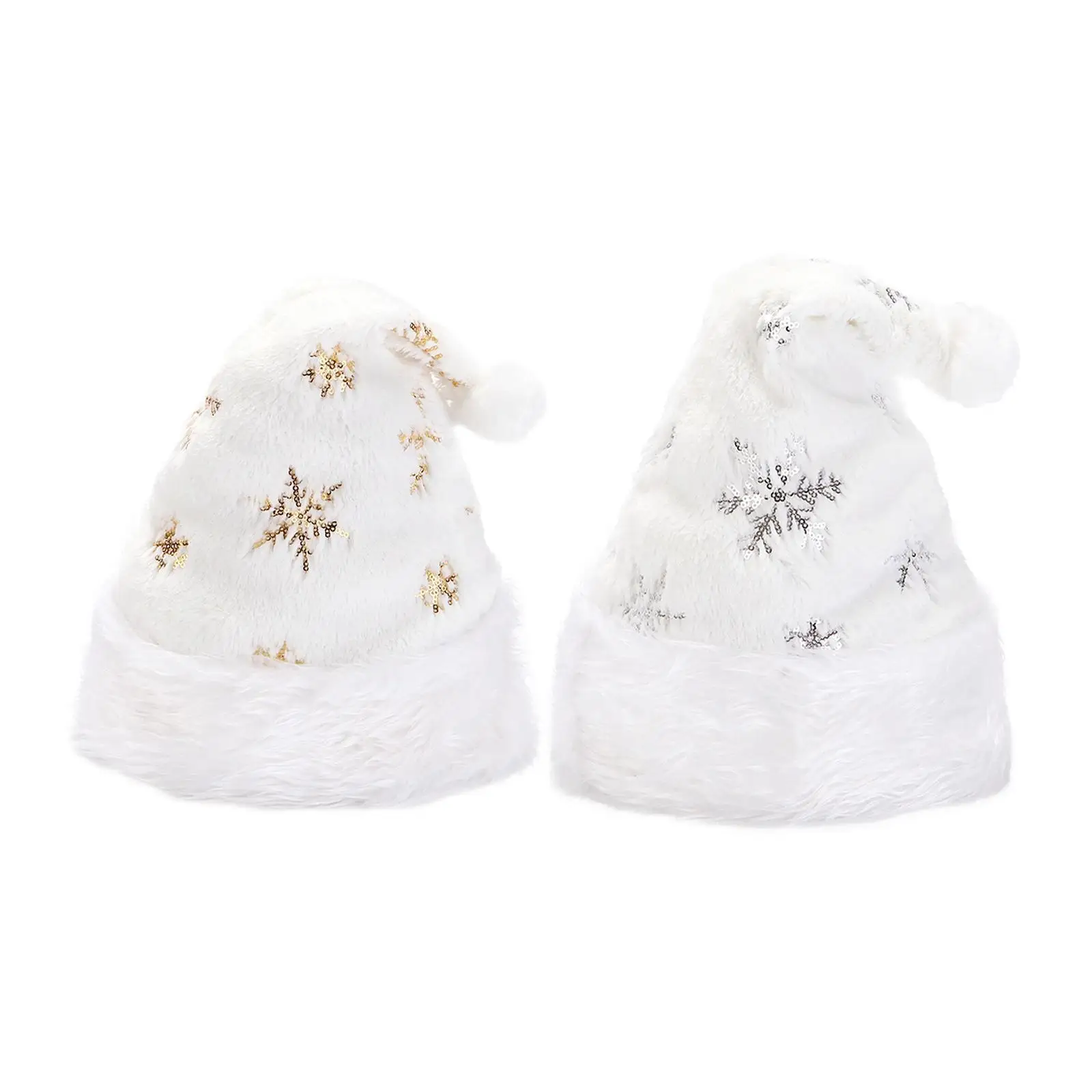 Cappello da Babbo Natale natalizio Accessori caldi per costumi da Babbo Natale per uomo e donna Berretto natalizio in peluche Cappello natalizio decorativo Cappello da Babbo Natale festivo