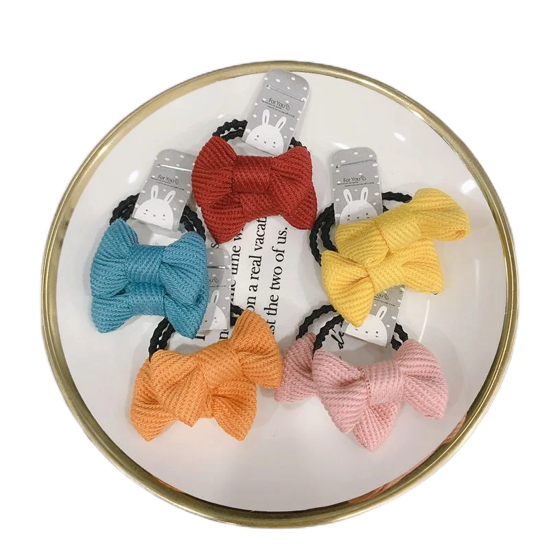 10 Stks/set Schattige Meisjes Elastische Elastiekjes Met Strikken Kleurrijke Haarbanden Touwen Voor Lieve Prinses Kinderen Paardenstaart Houder Hoofdtooi