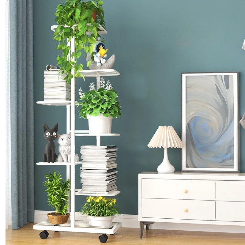 Waterproof Rust Proof Multi Layer Iron Flower Stand Easy Install Eco Friendly Floor Shelf For Balcony Living Room Potted Plants
