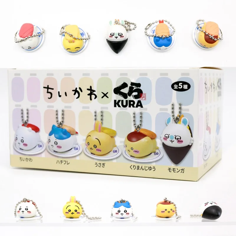 Mainan Blind Box Seri Cetakan Cangkir Lucu Figur Anime Hachiware Usagi Gantungan Boneka Mainan Koleksi Dekorasi