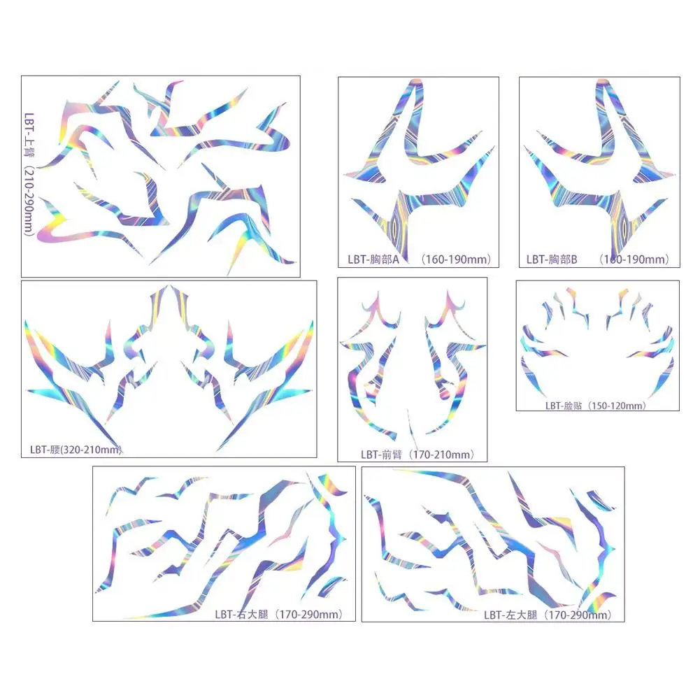 وشم مؤقت K-Pop Demon Hunters، مكياج أرجواني لايتنينج بولد للعب الأدوار التنكرية، ملصقات فنية للوجه مقاومة للماء