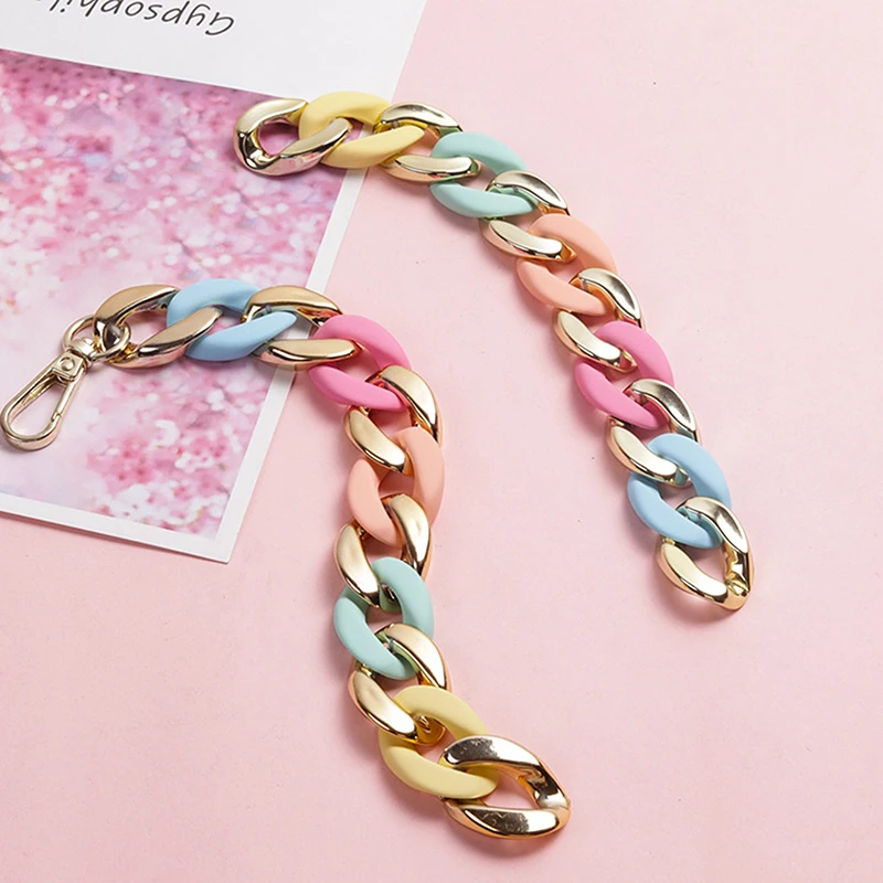 About 40cm Colorful Chain Shoulder Strap Bag Crossbody Bag Chain Jewelry Accessories Pendant