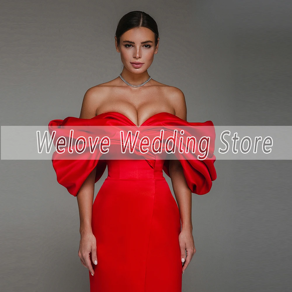 Sexy Off Shoulder Wedding Dresses For Bride Pleat Mermaid Bridal Gown Sleeveless Simple Satin Floor Length Свадебное платье 2024