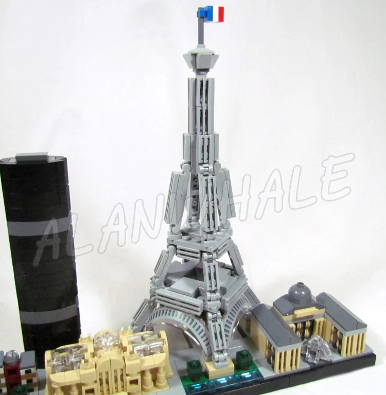 Architecture Skyline Paires Tour Eiffel, Grand Palais Périphérique de Triomphe 649, Construction Nuit Jouets, Compatible avec Modèle, 20044 Pcs