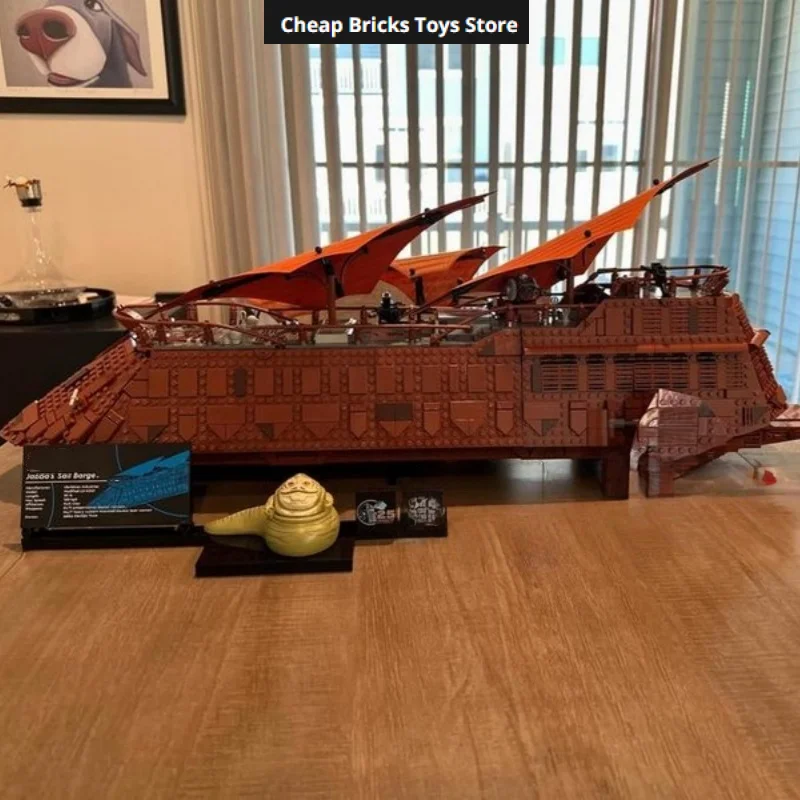 Mais Barato: 3942 Peças UCS Barcaça de Vela do Jabba, Modelo de Exibição, Blocos de Montar de Filmes Espaciais, Brinquedo para Decoração de Casa, Presente para Adultos B