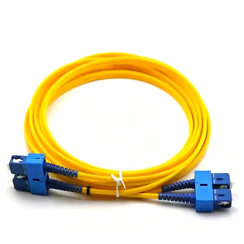 SC-SC Double Core Square Head Fiber Optic Cable, Data Transmission Line for UV Solvent Flatbed Inkjet Photo Printing Machines