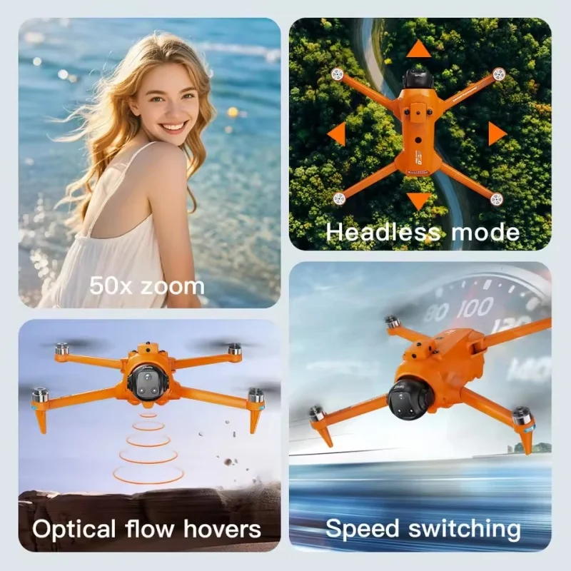 GPS Drone RC 8K Dual Camera Obstacle Avoidance Drone Brushless Large Screen RC Quadcopter  Intelligent Positioning Aircraft
