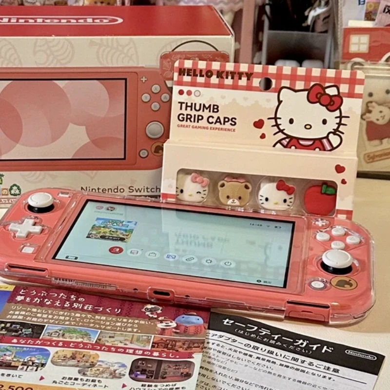 Em Estoque: Capas de Silicone para Botões de Controle Hello Kitty, Kuromi e Pudding Dog para PS5/NSPro/NS/OLED/LITE/NS2