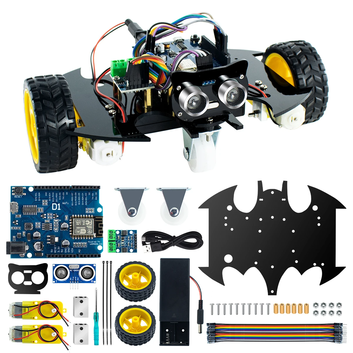 LAFVIN 2WD Smart Robot Car Chassis Kit for Arduino Project DIY Electronic Educational Automation Robot Car