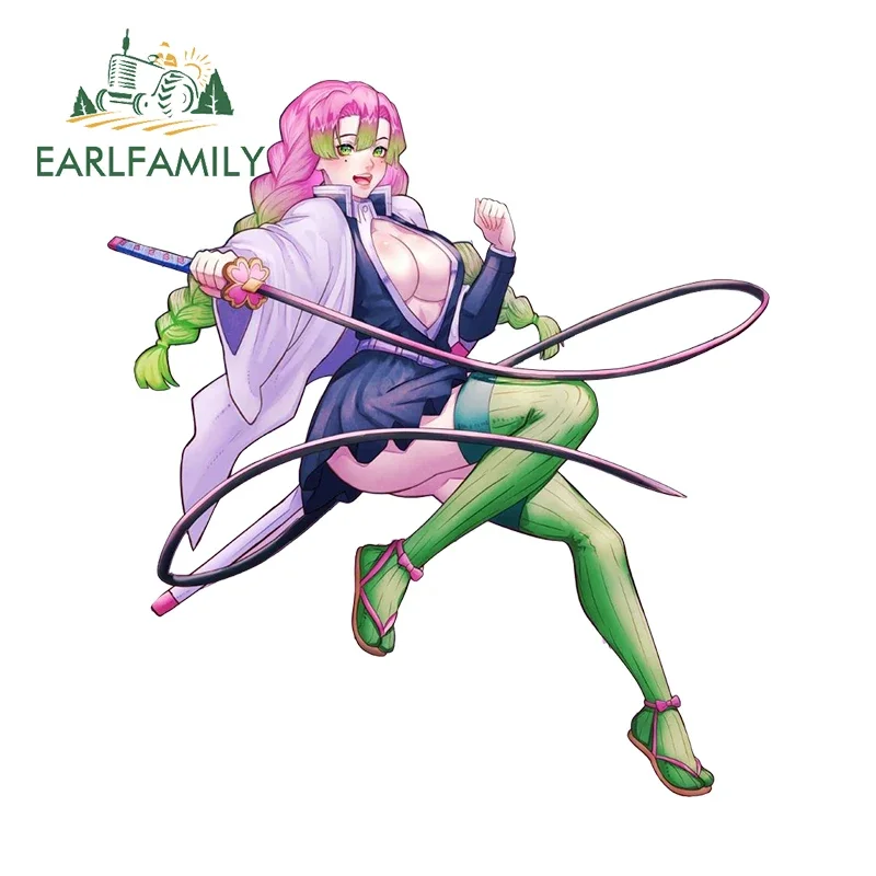 

EARLFAMILY 13cm X 12cm For Kanroji Mitsuri Kawaii Anime Car Stickers Sunscreen Fashionable Decals Scratch-Proof Car Styling