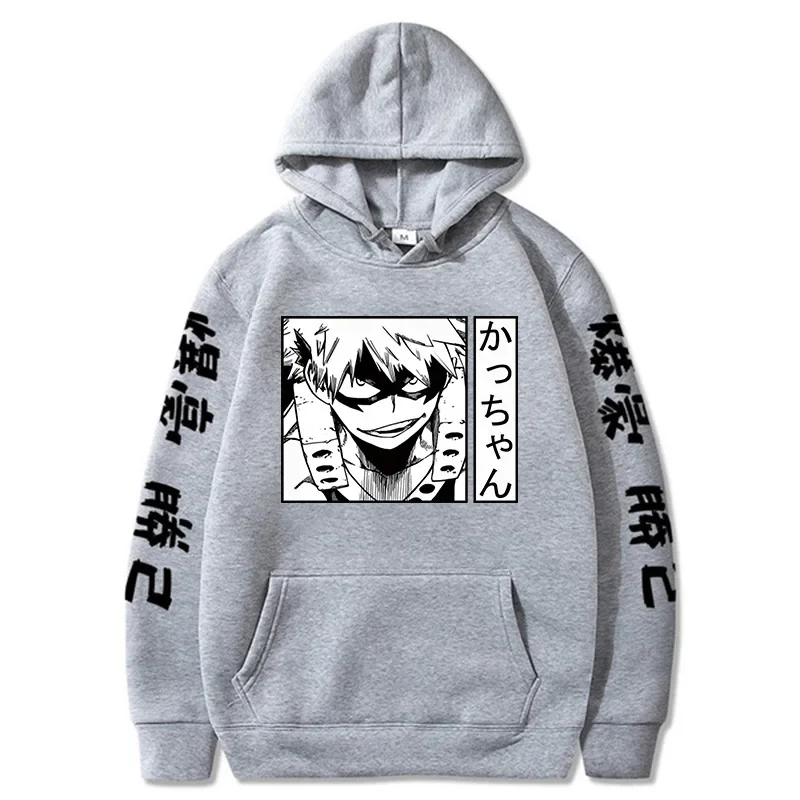 Anime My Hero Academia Katsuki Bakugo Hoodies Men\'s Women Japanese Style Anime Sweatshirt Unisex Funny Harajuku Casual Pullover