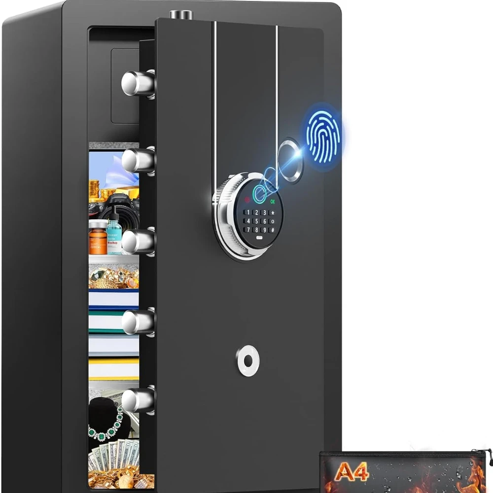 Waterproof Bag, Large Document Storage with Bottom Hidden Compartment, Anti-Theft Dual Alerts, Mute Mode, Digital Security