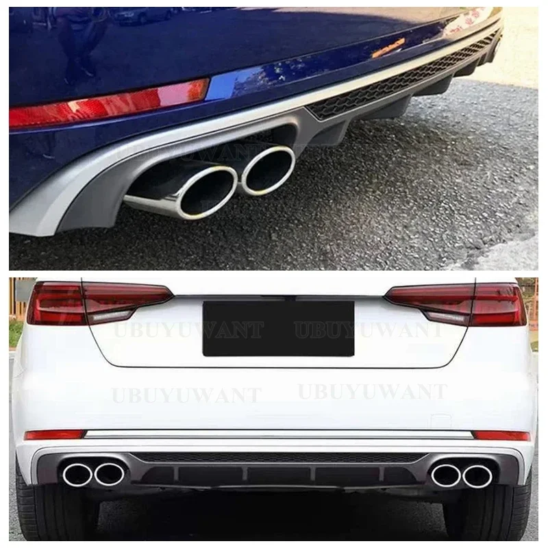 

Для Audi A4 B9 Standard/S-Line Sedan черный/карбоновый цвет задний бампер диффузор спойлер 20172018 2019 S4 Style