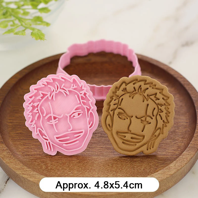 One Piece Luffy Zoro Biscuit Mould Cookies Cutters Cartoon Pressable Confectionery Stamp Kitchen Baking Pastry Tools Bakeware