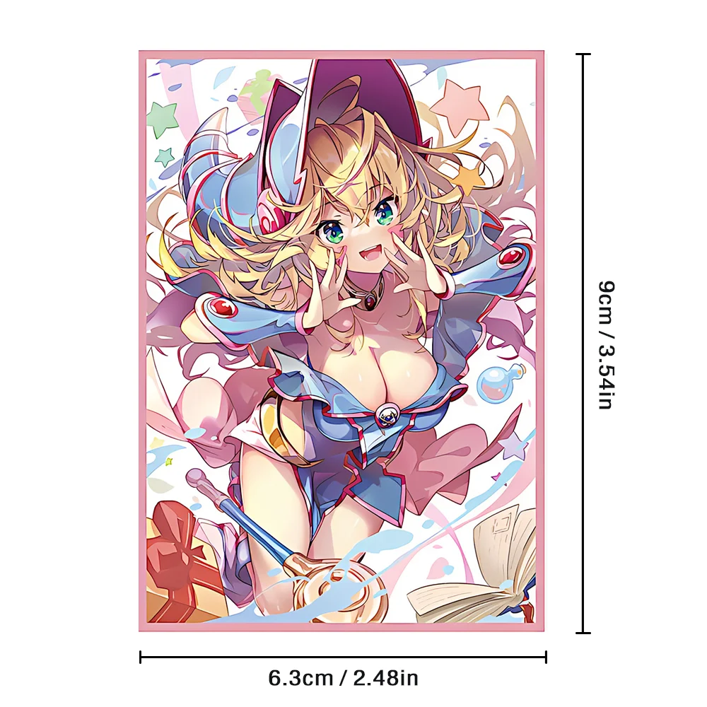 60 pçs 63x90mm holográfico flash anime cartão mangas bonito meninas jogo de tabuleiro protetor de cartão de negociação para cartões ygo como presentes de natal
