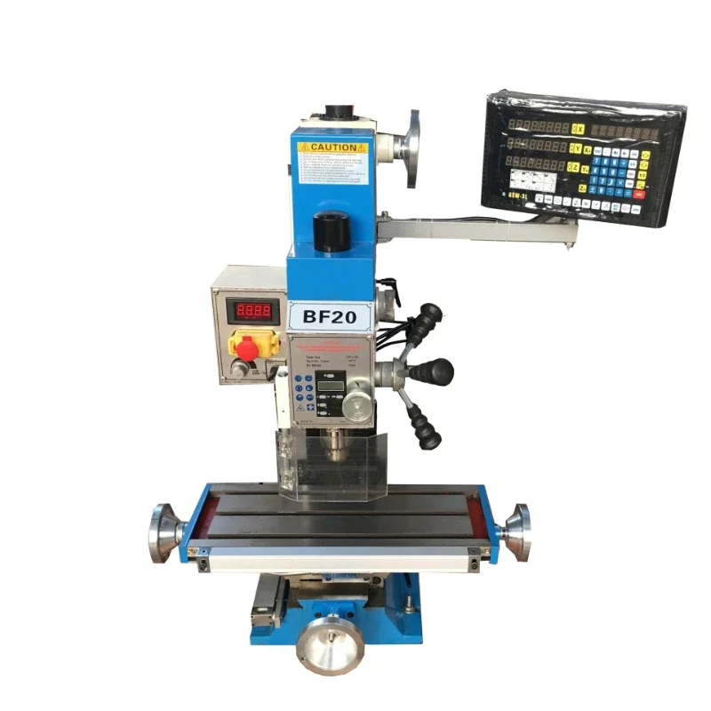 

Benchtop 20mm horizontal vertical universal digital screen high precision metal milling drilling machine