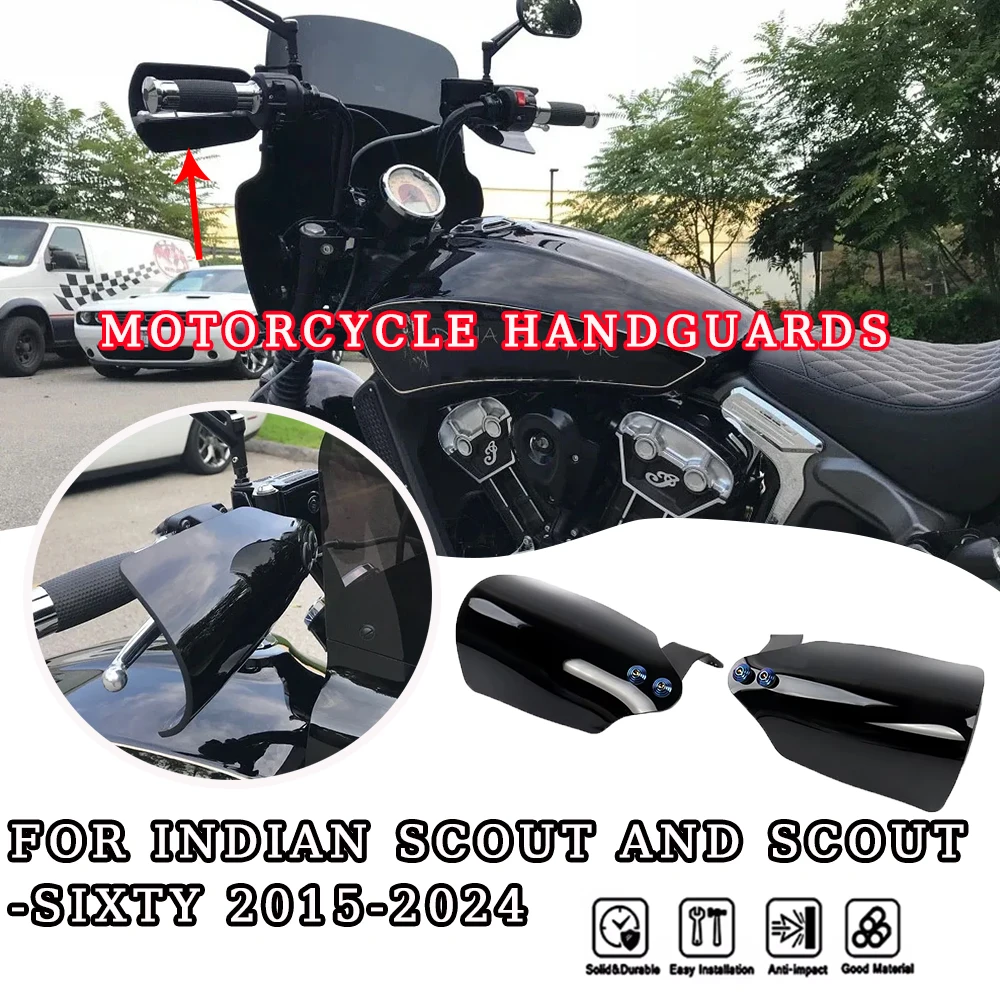 FOR 2015 - 2024 INDIAN SCOUT AND SCOUT-SIXTY New Motorcycle Handguards Handlebar Shield Cover Hand Guards Polycarbonate Cover