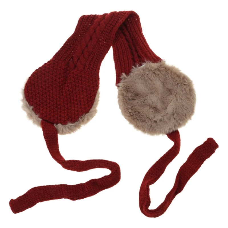 Soft Stretch Winter Warm Cable Knit Ear Warmer Headband Crochet Ear Warmer Headband Knit Earmuffs for Children