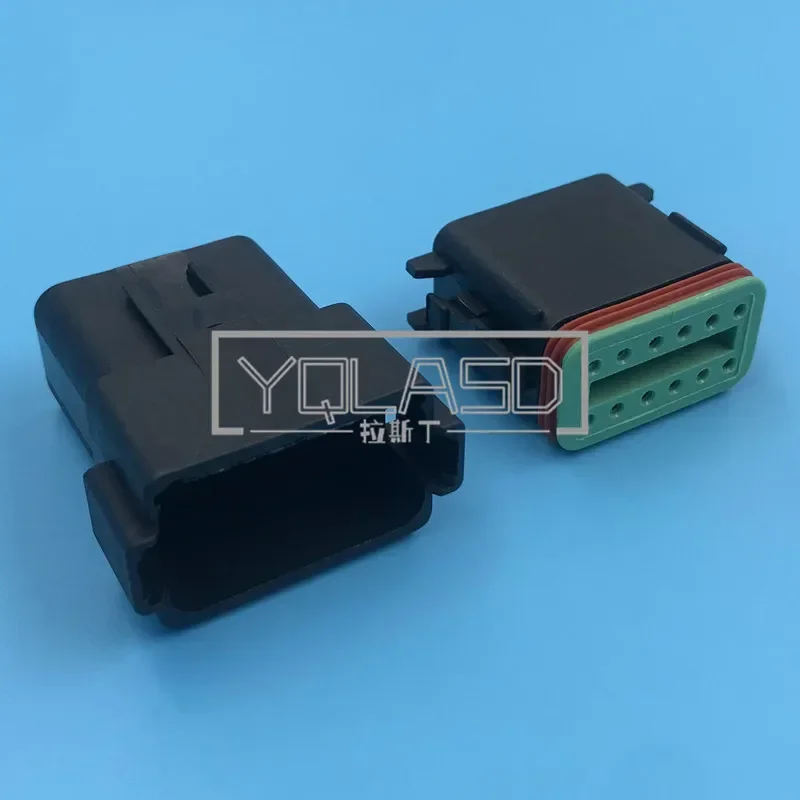 1 Set 12 Way 1.6 Series Auto Connector Car Window Plastic Housing Harness Plug AC Assembly For Excavator Crane DT04-12P DT04-12S