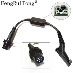 For PRC152 PRC-148 Harris radio 6-pin to for Motorola DP Xir APX adapte for PTT AMPLIFIED version REAL STEAL Dynamic MIC headset