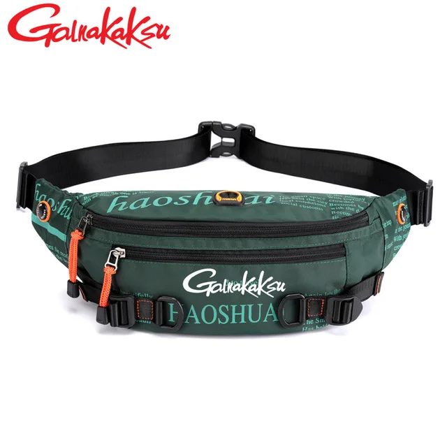 Outdoor Sports Brand Fishing Hiking Men's Waist Bag Trendy Fashion Chest Bag Waterproof Nylon Cloth Diagonal Men's Bags