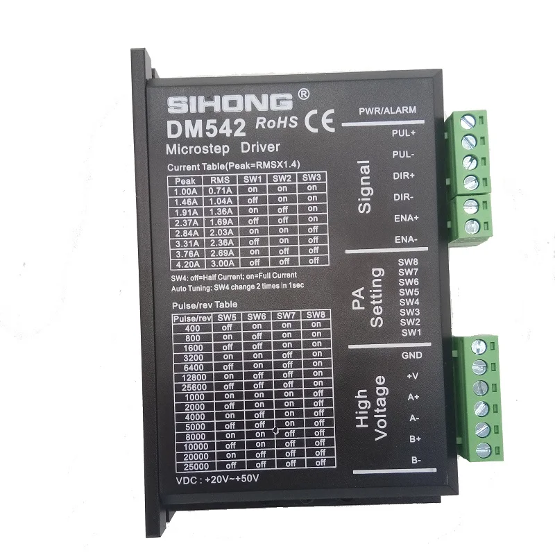 Driver Motor Stepper CE Approved DM542 24V untuk Motor Stepper 42 dan 57 60 2phase