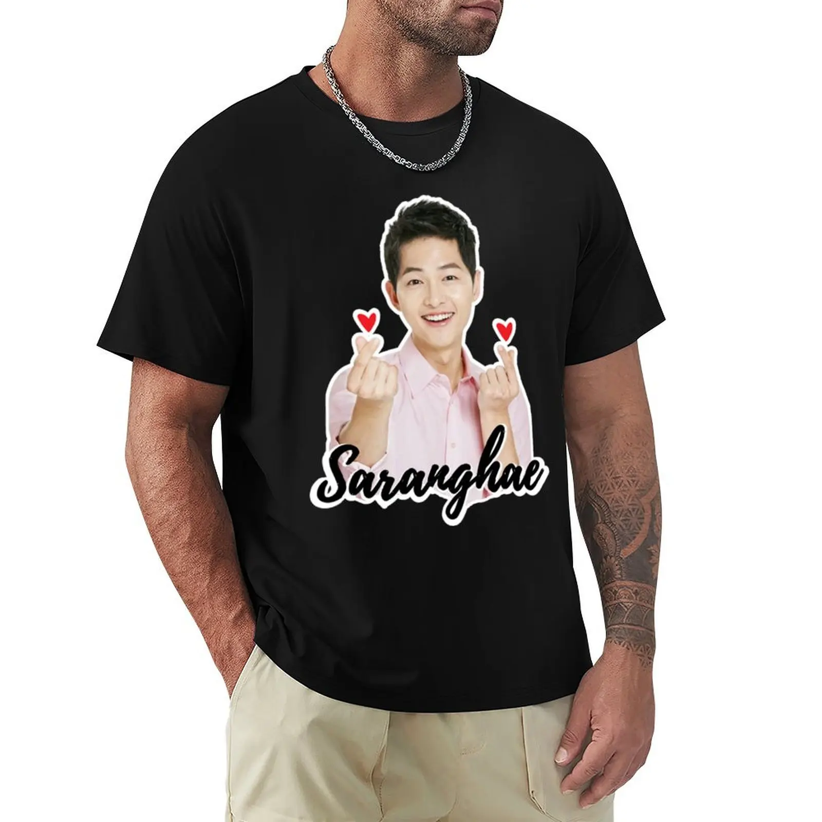 Song Joong Ki Saranghae Korean Actor T-Shirt High Quality Durable T-Shirt