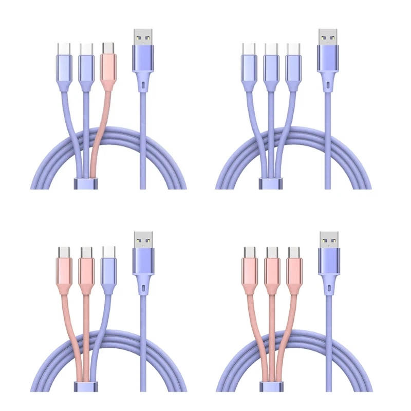 

Зарядный кабель с разветвителем USB 2.0 TypeA на Micro USB и TypeC 3 в 1. Мощный зарядный кабель MicroUSB высокой мощности