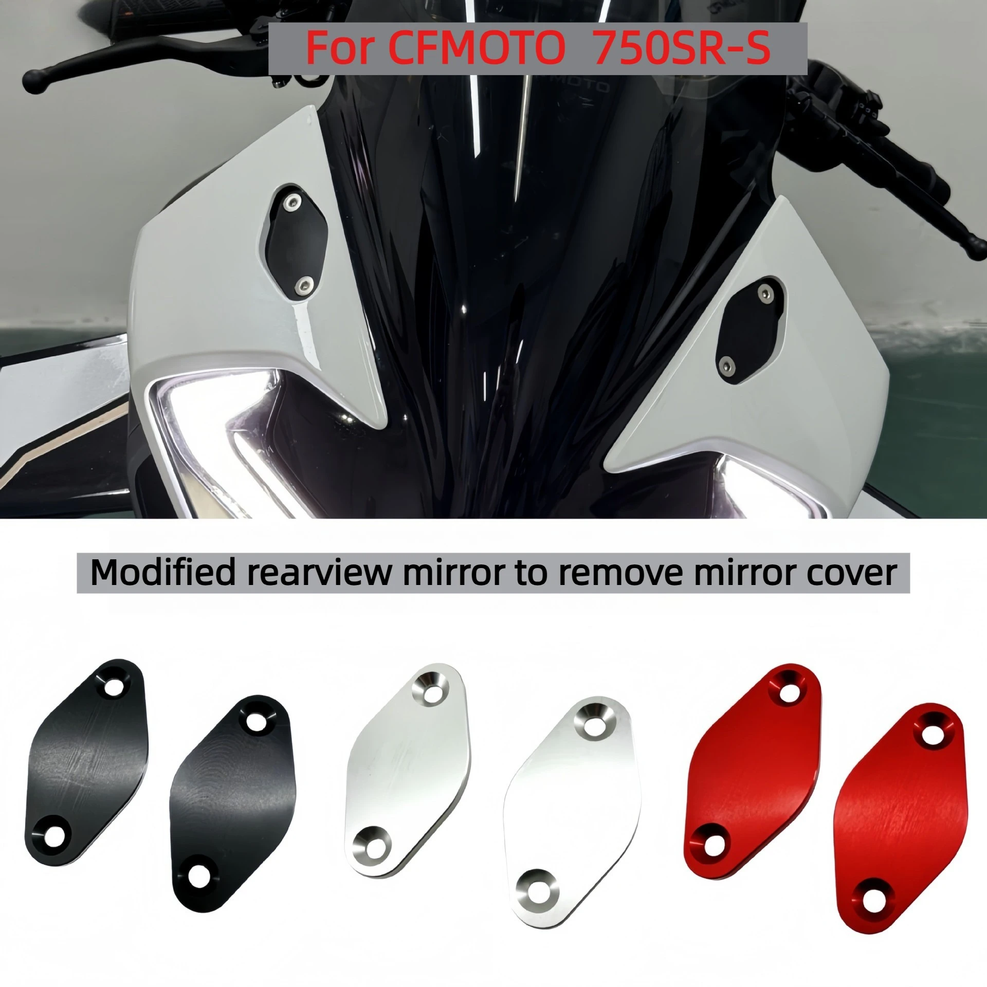 

For CFMOTO 750 SR-S Motorcycle Exquisite decorative cover Rearview Mirrors Seat Decorative Cover Mirror Base Brackets