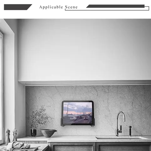 2pcs Adjustable Wall Mount Tablet Holder Universal Phone Frame Stand Bracket Bedroom Storage Support Rack