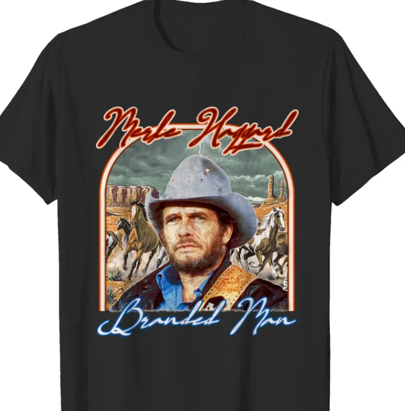 Merle Haggard Shiort Retro Branded Man Tribute T-Shirt All Sizes S-5Xl