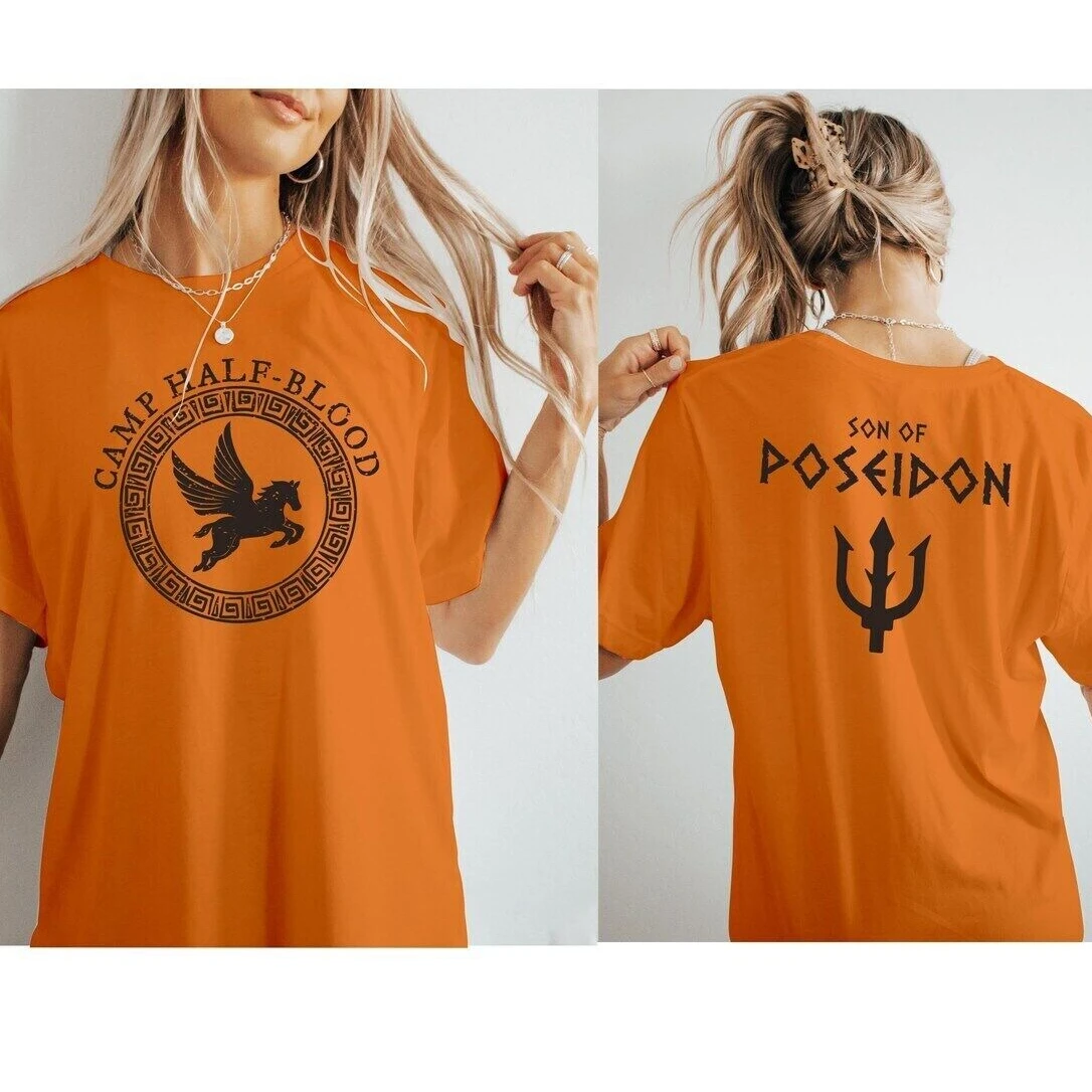 

Футболка Camp Half Blood Long Island Percy Jackson Son of Greek, летняя модная повседневная удобная мягкая хлопковая футболка унисекс с принтом