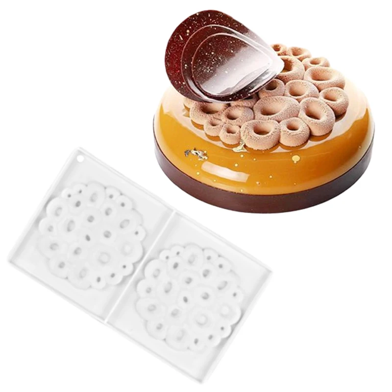 SHENHONG Pastry Mousse Decoration Tools Circular Texture Cake Molds Silicone Mould Kitchen Supplies French Dessert Baking Mold